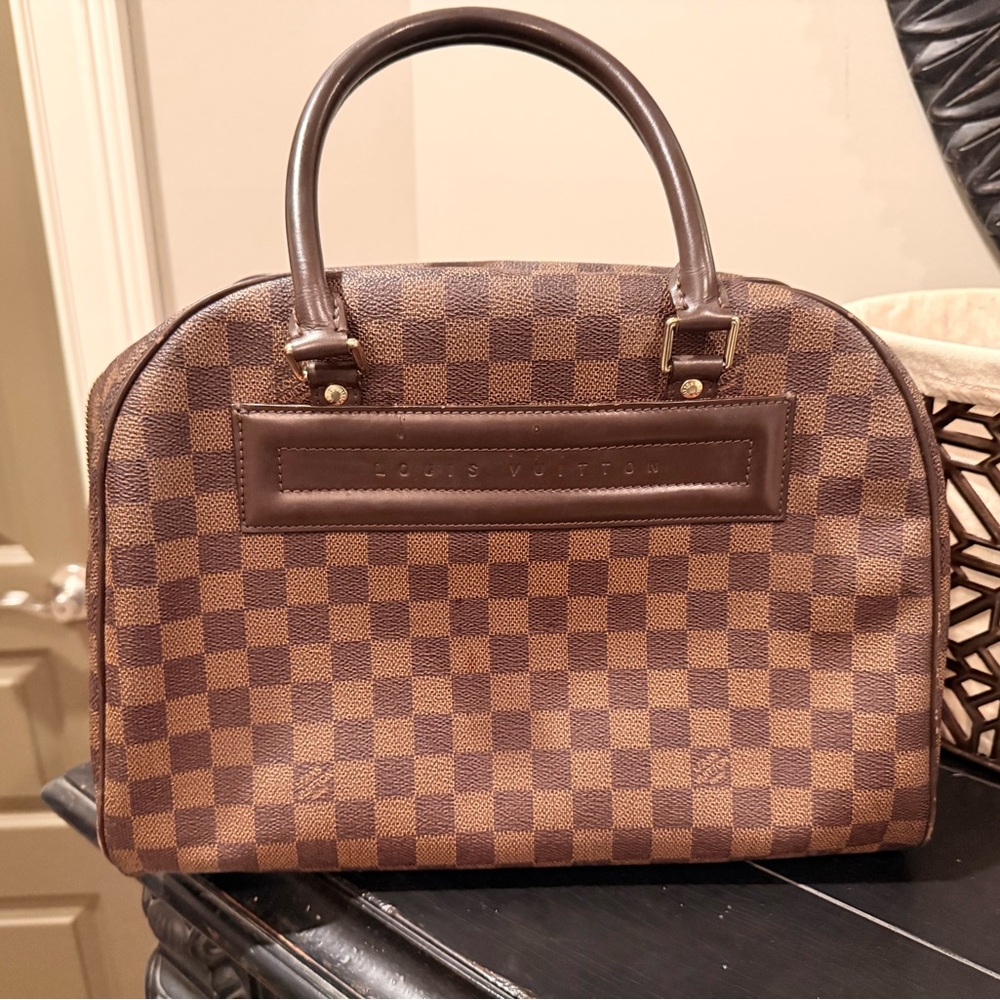 Louis Vuitton Nolita Damier Ebene Satchel in Brown
